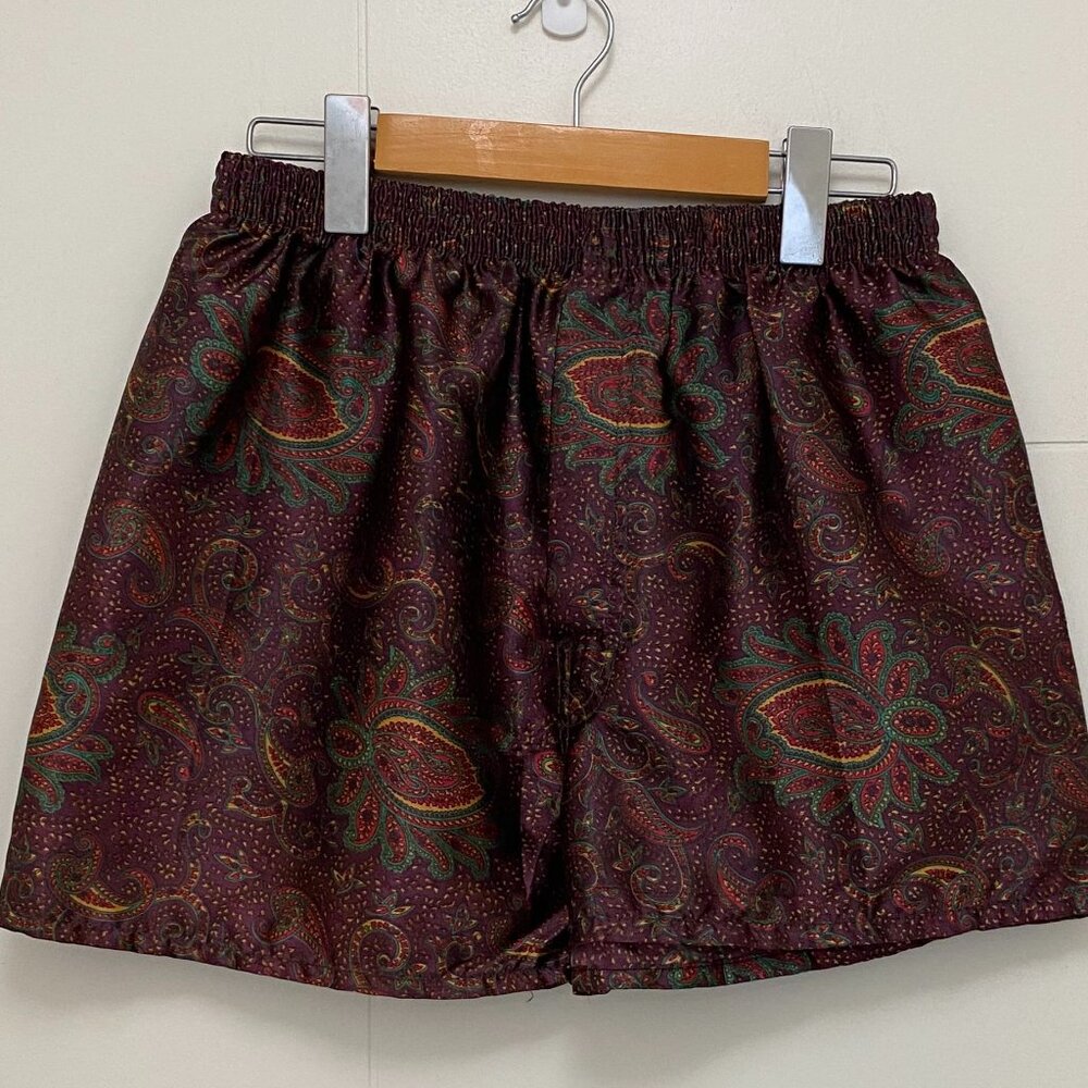 Vintage Satin Patterned Boxer Shorts